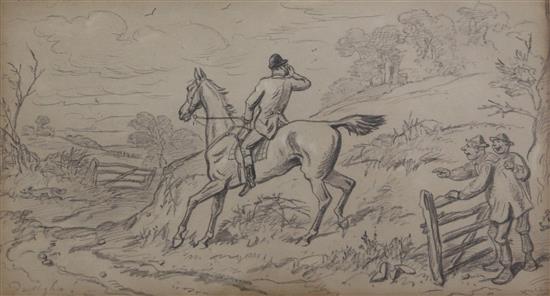 Hablot Knight Browne (Phiz) (1815-1892) Hunting scenes: Tally Ho and another, 5.5 x 10in. and 7 x 10.5in.